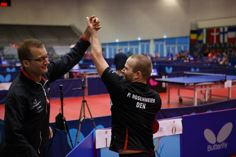Denmark's Peter Rosenmeier and Michal Spicker earned the men's class 6 title ©Facebook/2015 ITTF Para-Table Tennis European Championship