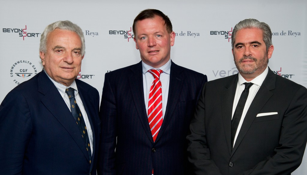 Damian Collins MP (centre) and Emmanuel Macedo de Medeiros (right) called for radical reforms of FIFA in London today