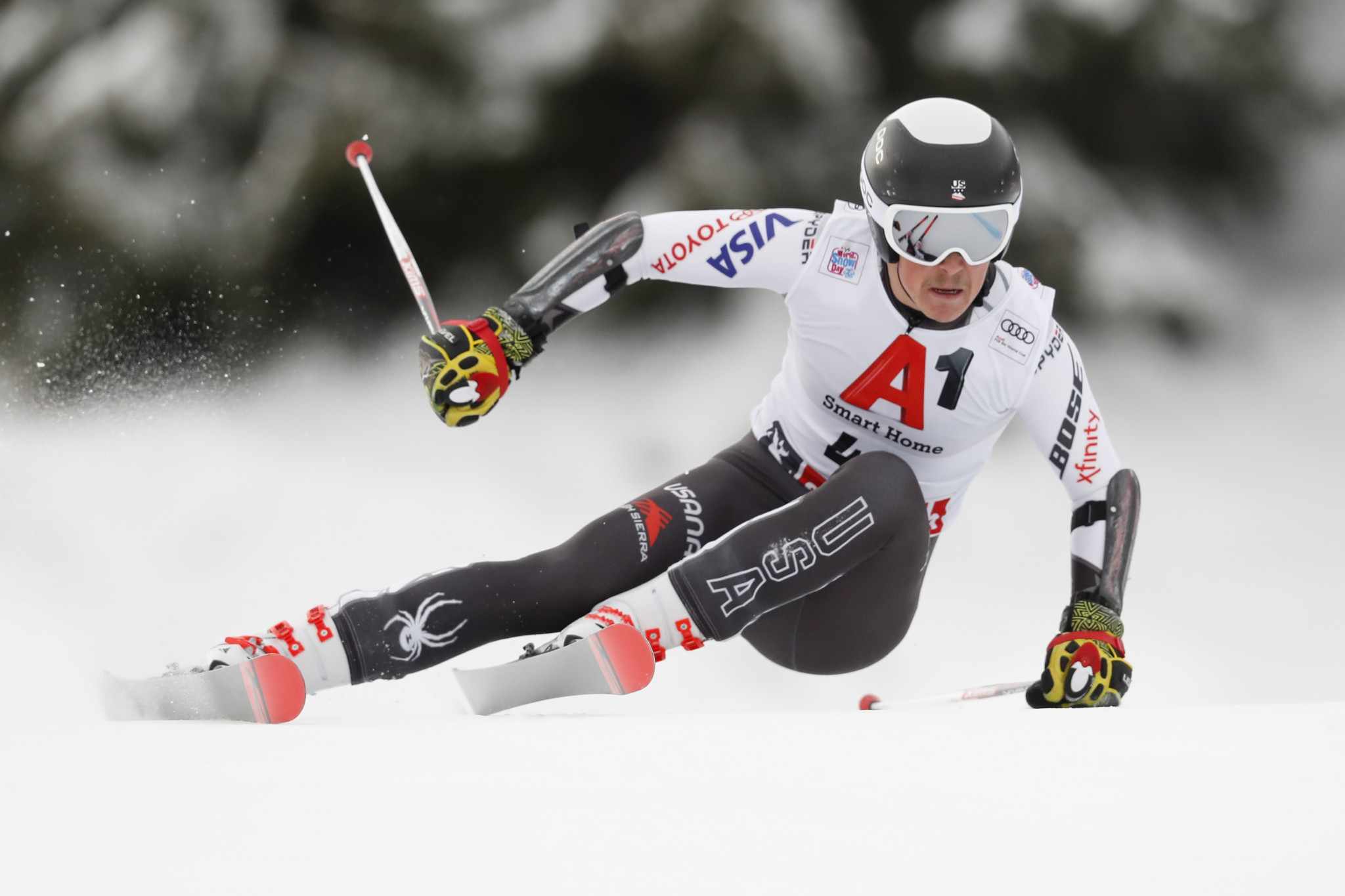 River Radamus won his first gold medal at the FIS World Junior Alpine Skiing Championships in Val di Fassa with victory in the men's super-G having previously finished second twice ©Getty Images