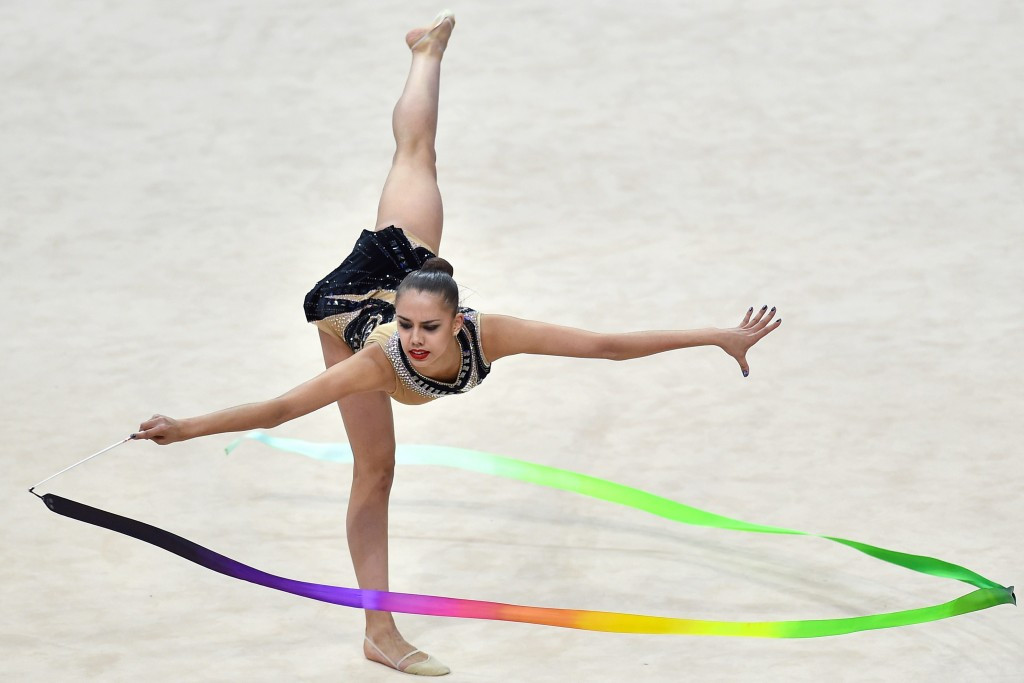 Margarita Mamun is poised to win more medals tomorrow in the individual finals ©AFP/Getty Images