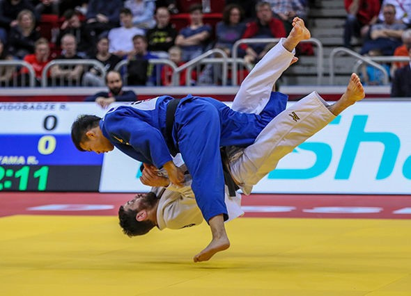 Japan's Ryuju Nagayama came out on top in the men's under-60kg category ©IJF