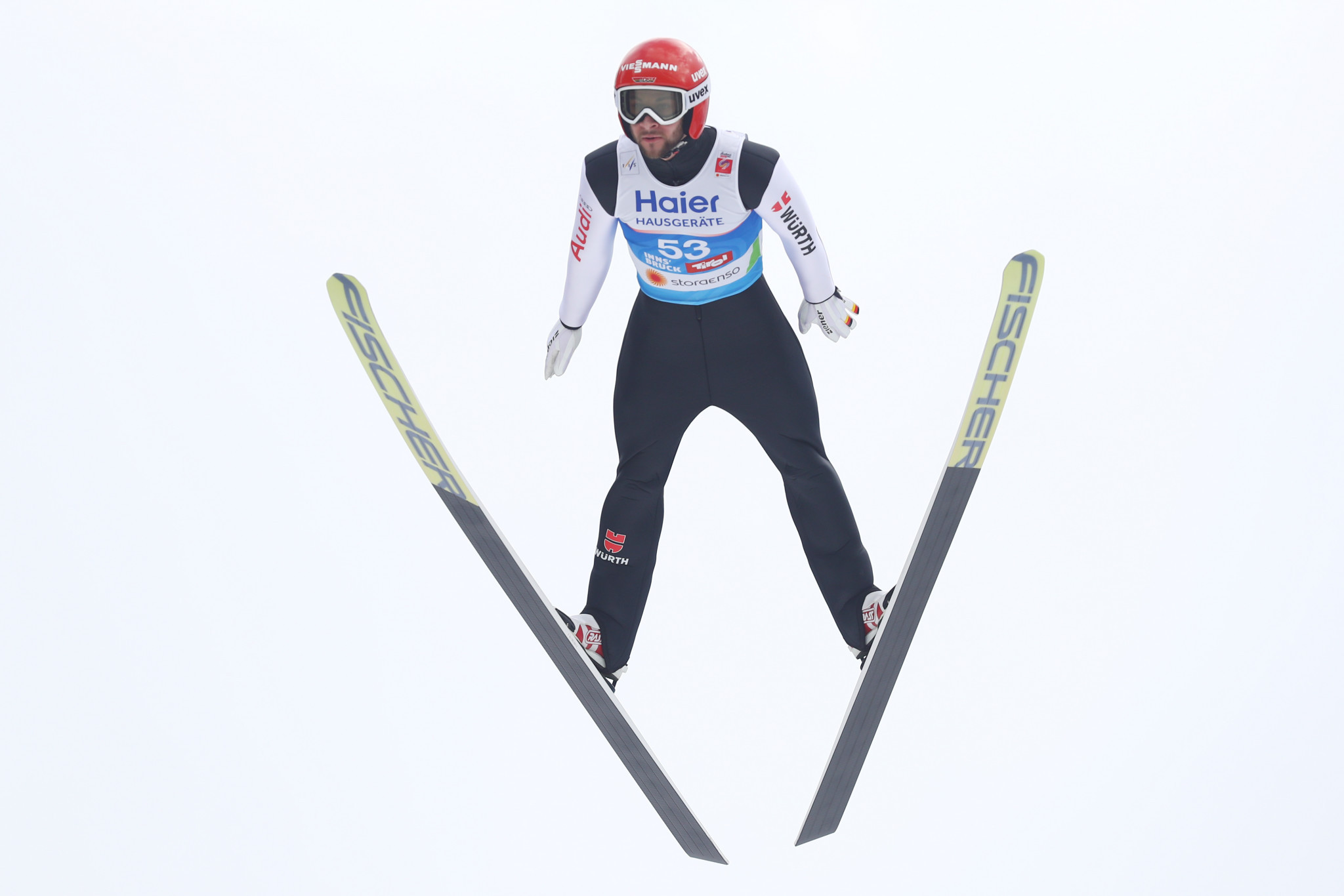 Germany's Markus Eisenbichler topped qualifying in the men's ski jumping at the FIS Nordic World Ski Championships ©Getty Images
