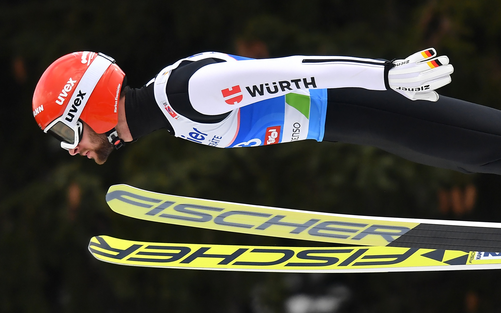 Markus Eisenbichler of Germany topped the ski jumping qualification event ©Getty Images
