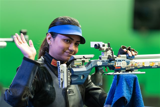 Apurvi Chandela produced a world record score to win gold ©ISSF