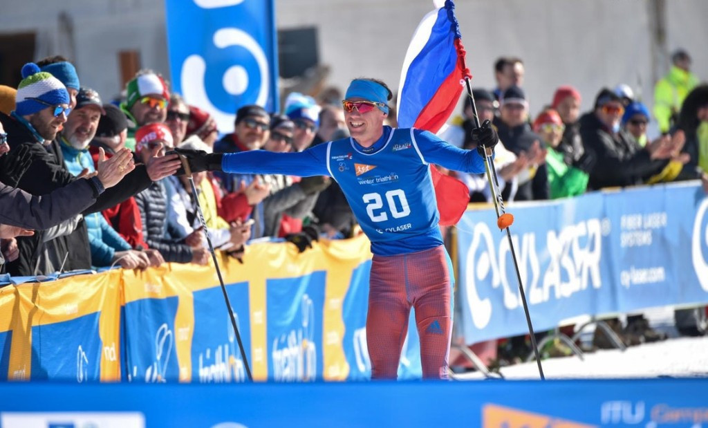 Russia won the 2x2 mixed relay at the ETU Winter Triathlon European Championships in Cheile Grădiştei ©ETU