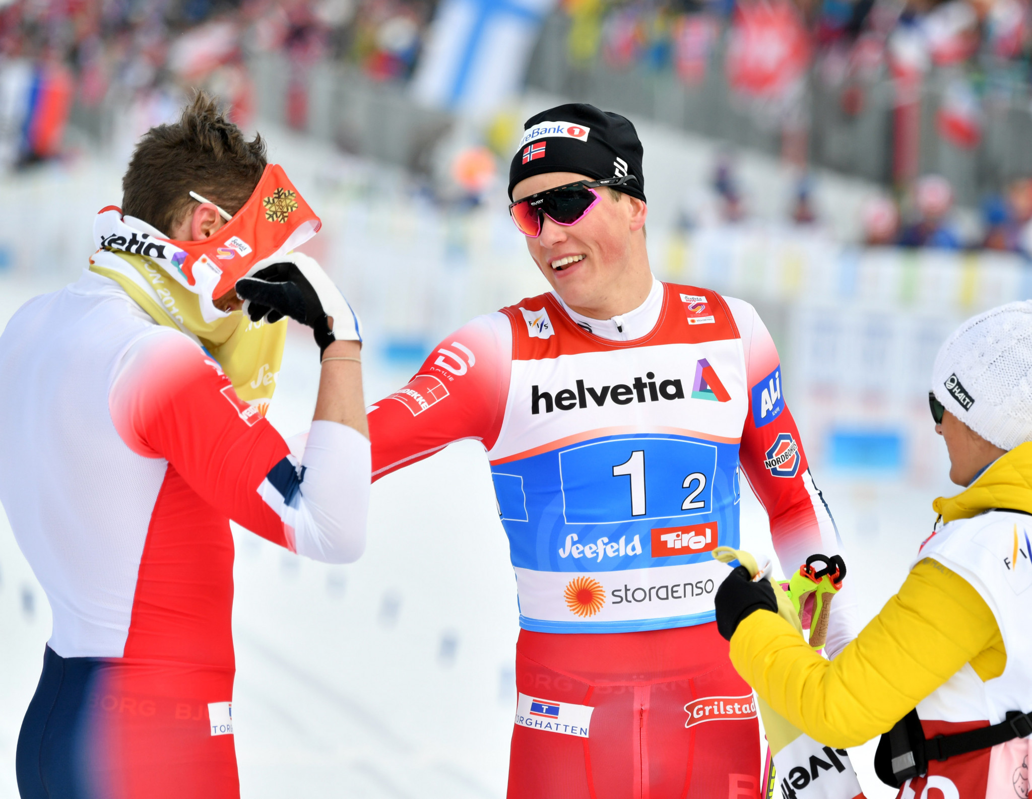 Emil Iversen and Johannes Hoesflot Klaebo emerged as the winners ©Getty Images