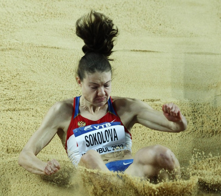 Olympic long jump silver medallist Yelena Sokolova is among a further 21 Russians given permission to compete as neutrals this year ©Getty Images