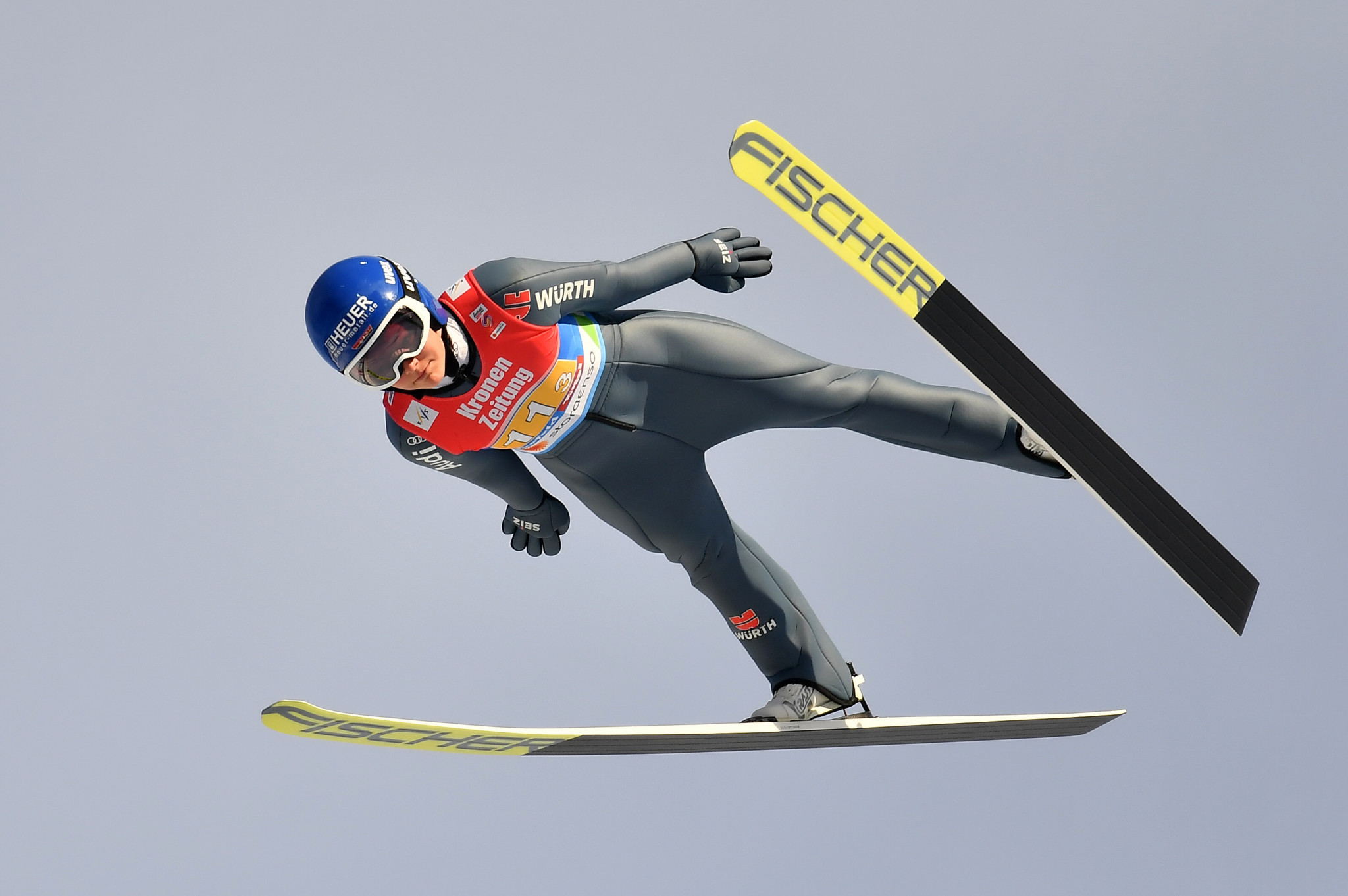 Carina Vogt helped Germany win the women's team ski jumping event in the Austrian resort ©Getty Images