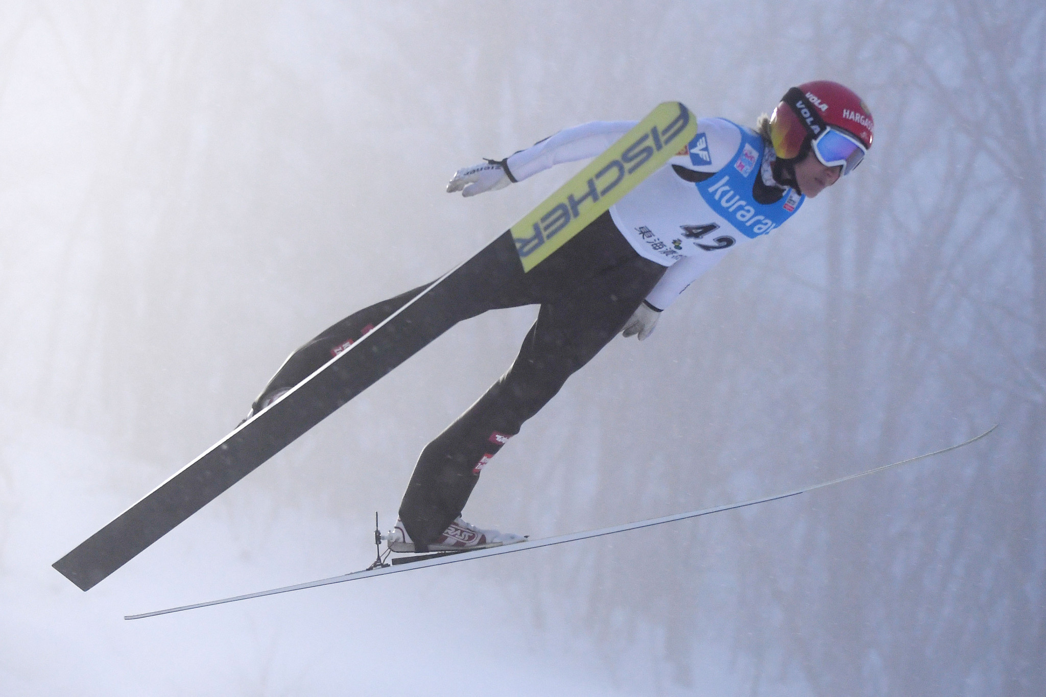 Austria's 2011 world champion Daniela Iraschko-Stolz came third ©Getty Images