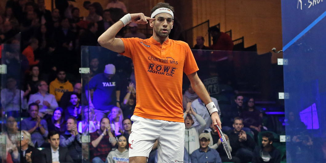 Mohamed ElShorbagy came from a game down to reach the semi-finals of the PSA World Championships in Chicago ©PSA