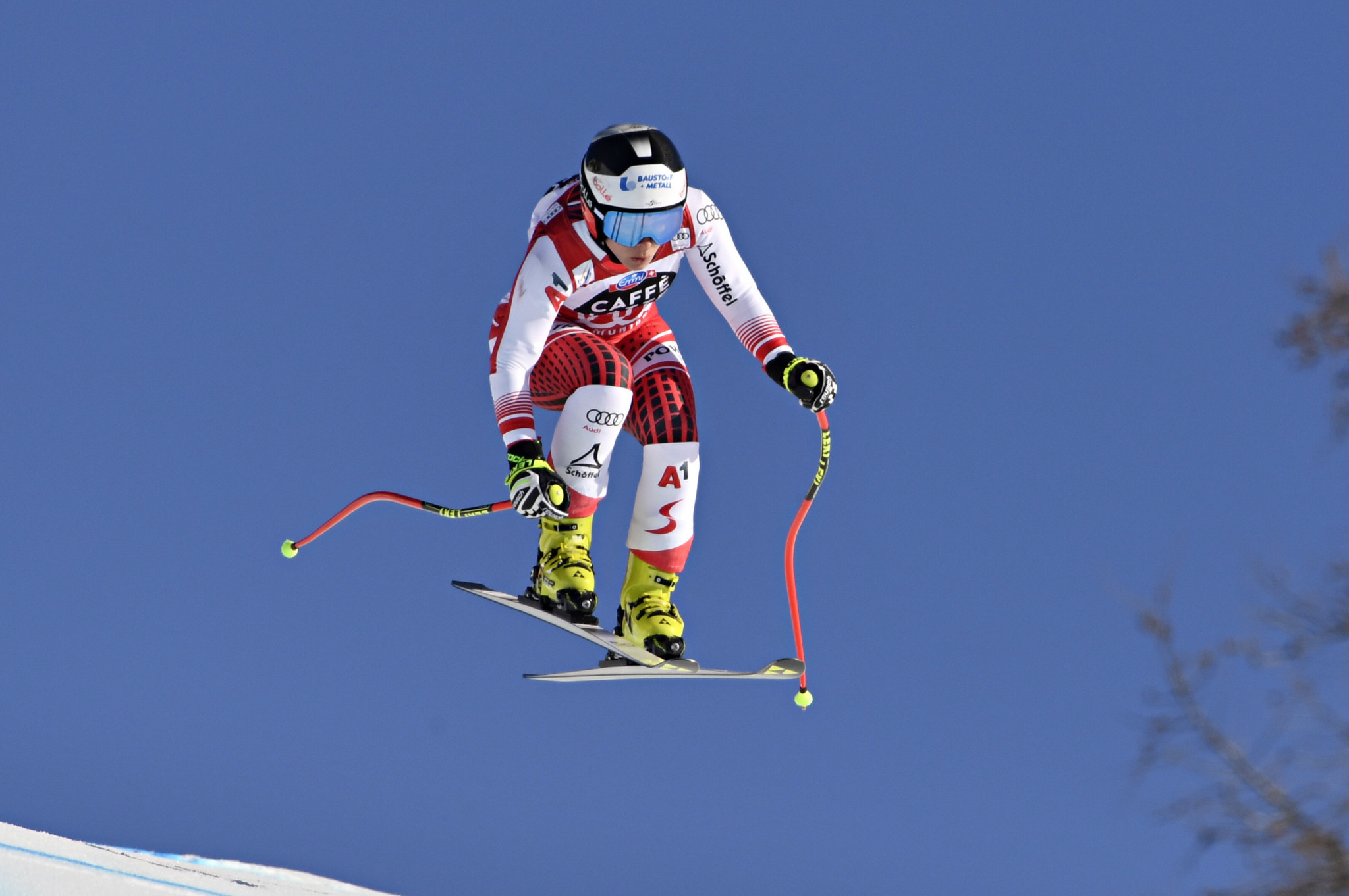 Austria's Nicole Schmidhofer will be looking for another good performance in the women's downhill at the FIS Alpine Skiing World Cup in Rosa Khutor as she seeks to win the title ©Getty Images