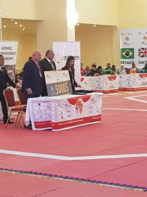 The Taekwondo Humanitarian Foundation has received a $5,000 donation from the President of Egyptian company Al-Shaba ©THF