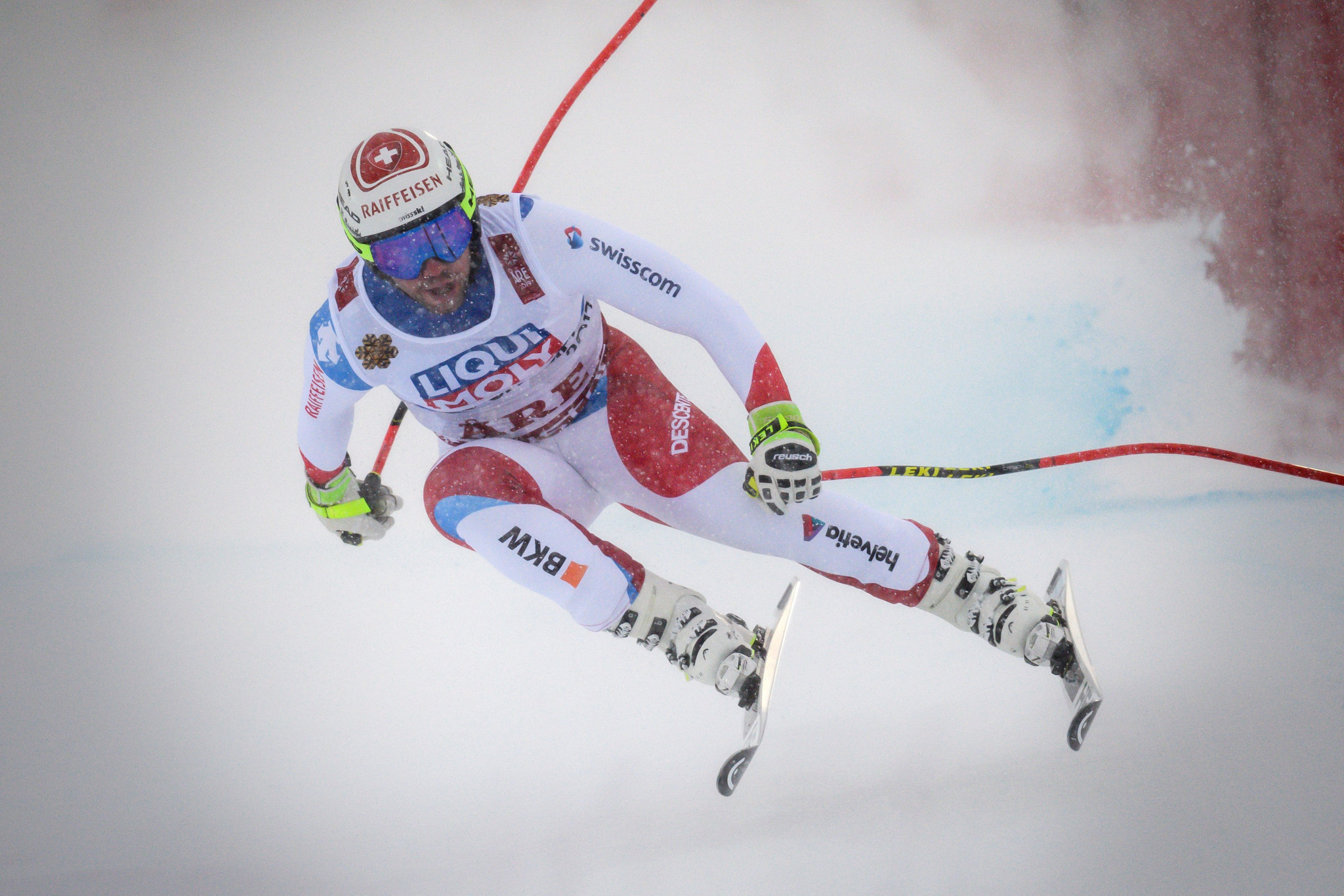 Beat Feuz leads the men's downhill World Cup standings with two races to go ©Getty Images