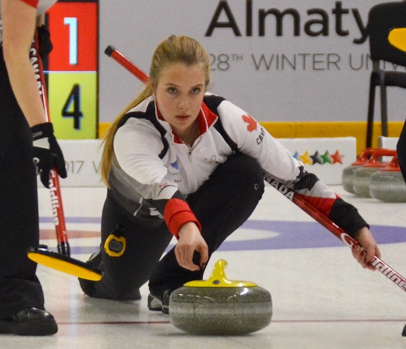 Curler Danielle Schmiemann will be Canada's flag bearer at the Opening Ceremony for the Krasnoyarsk 2019 Winter Universiade ©Curling Canada