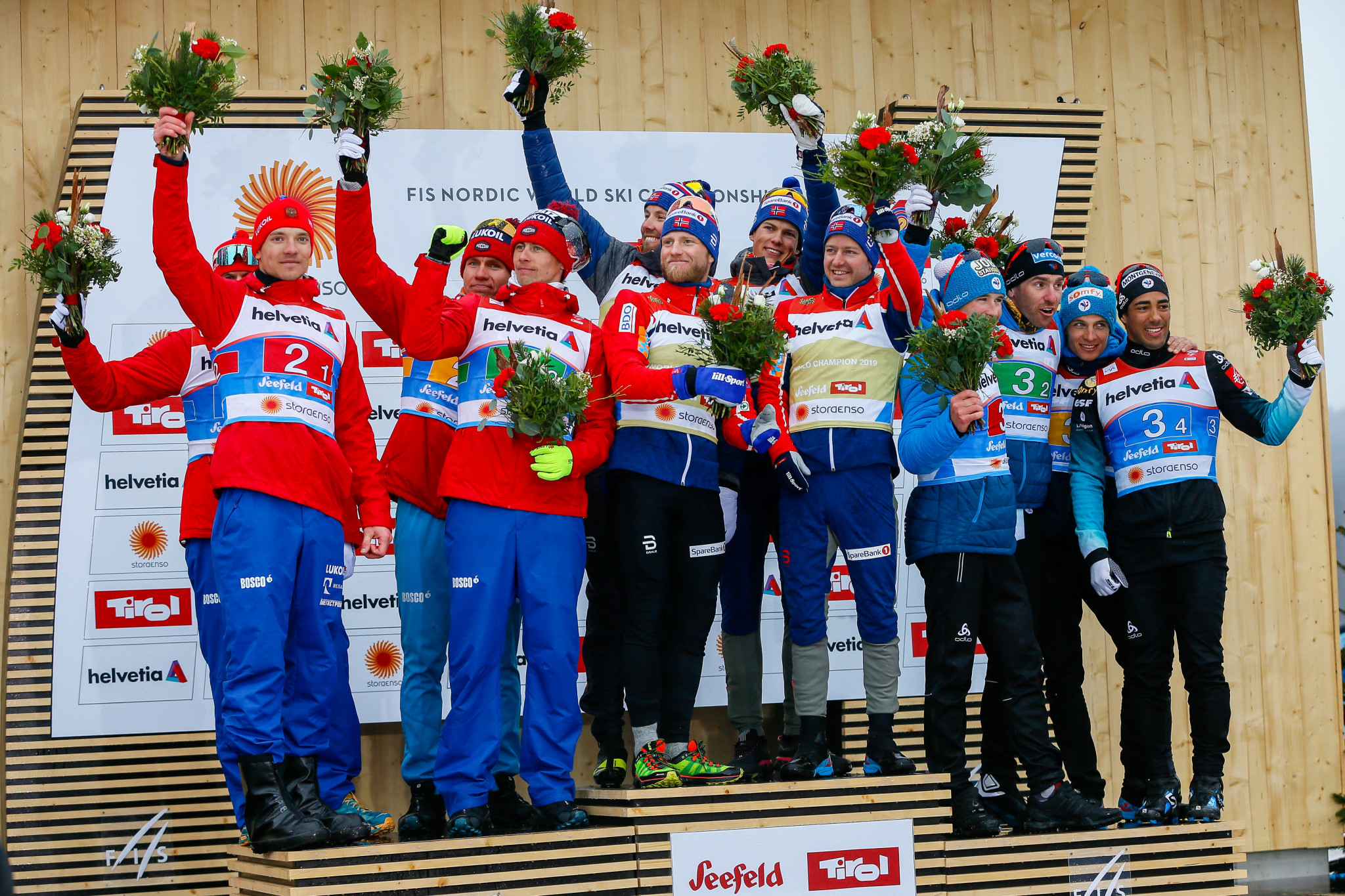 Norway won the 4x10km cross-country relay for the 10th time at the World Championships ©Getty Images