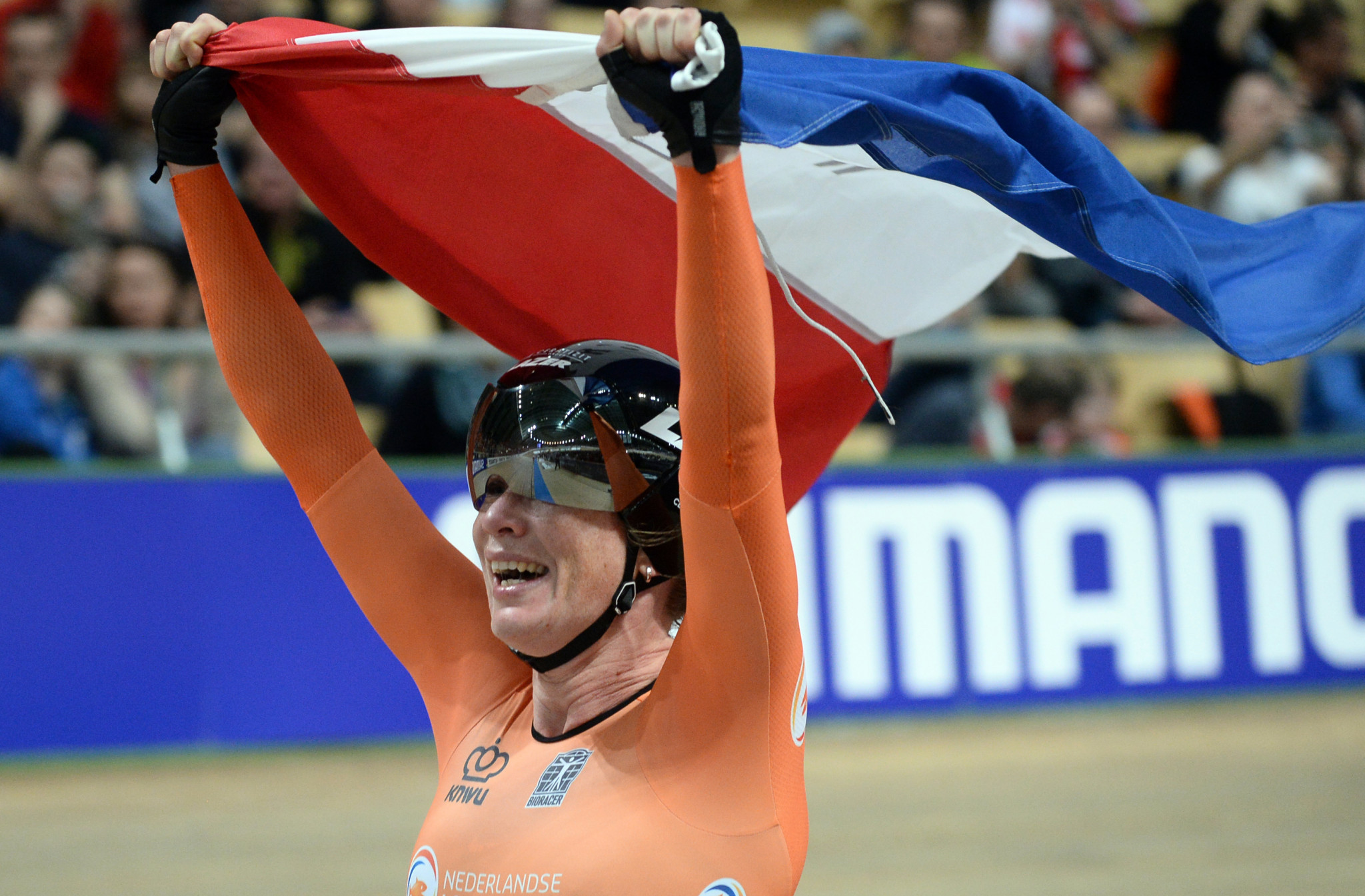 Kirsten Wild of The Netherlands defended her women's omnium title on day three of the International Cycling Union Track Cycling World Championships ©Getty Images