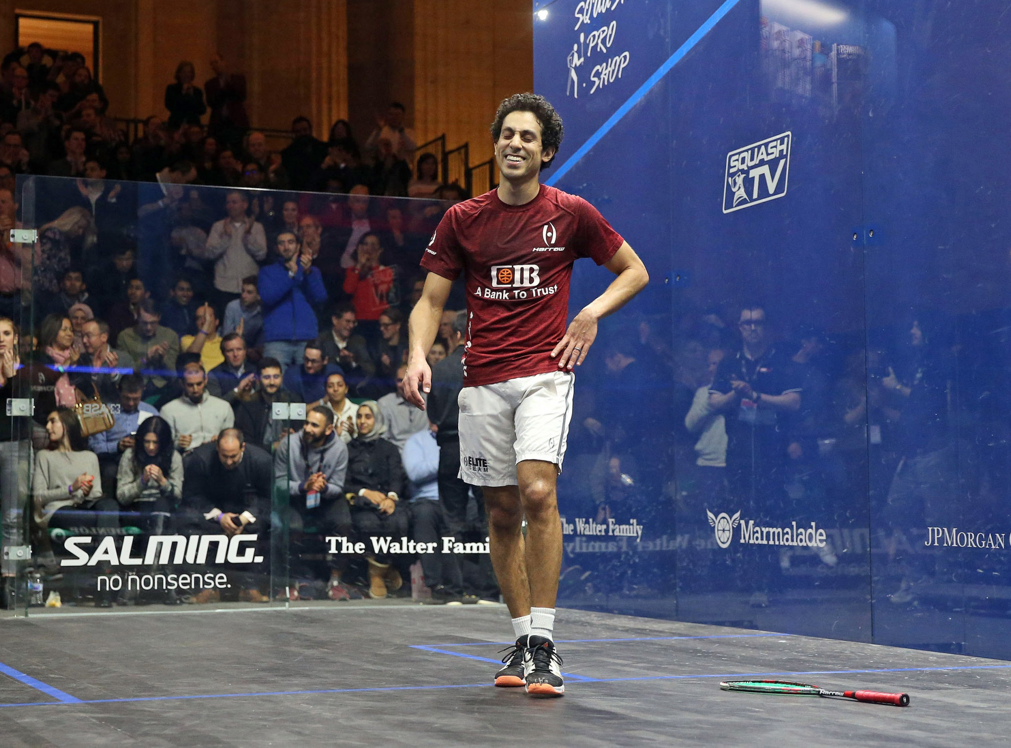 World number three Tarek Momen ended the run of reigning champion Mohamed Elshorbagy to reach the final of the PSA World Championships in Chicago ©PSA