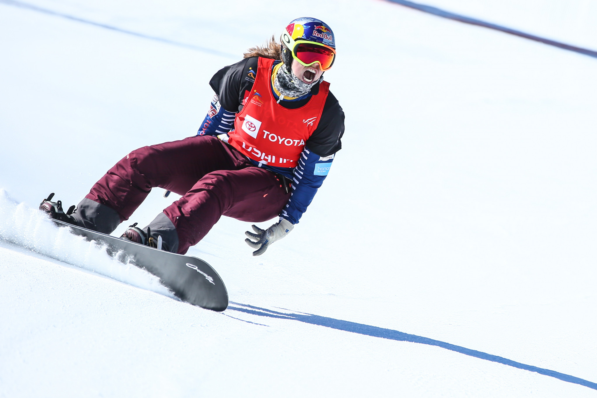 World champion Eva Samková of the Czech Republic moved level with American Lindsey Jacobellis at the top of the FIS Snowboard Cross World Cup rankings with victory in Spain ©Getty Images