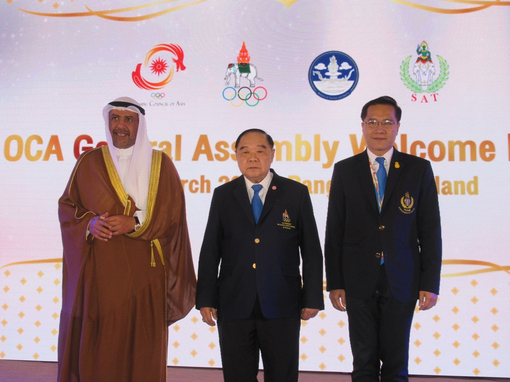 Sheikh Ahmad Al Fahad Al-Sabah has received a warm welcome in Bangkok, host of the 38th Olympic Council of Asia General Assembly and where he is set to be re-elected as its President, a role he has held since 1991 ©OCA