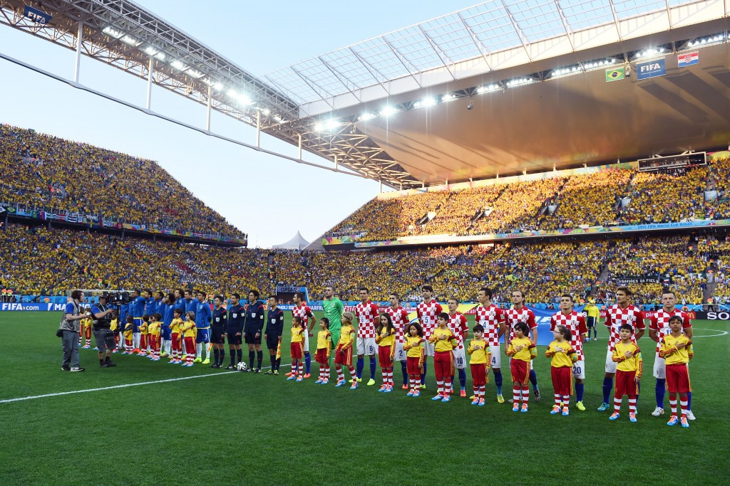 The Itaquera Arena hosted the opening match of the 2014 FIFA World Cup between Brazil and Croatia ©Getty Images