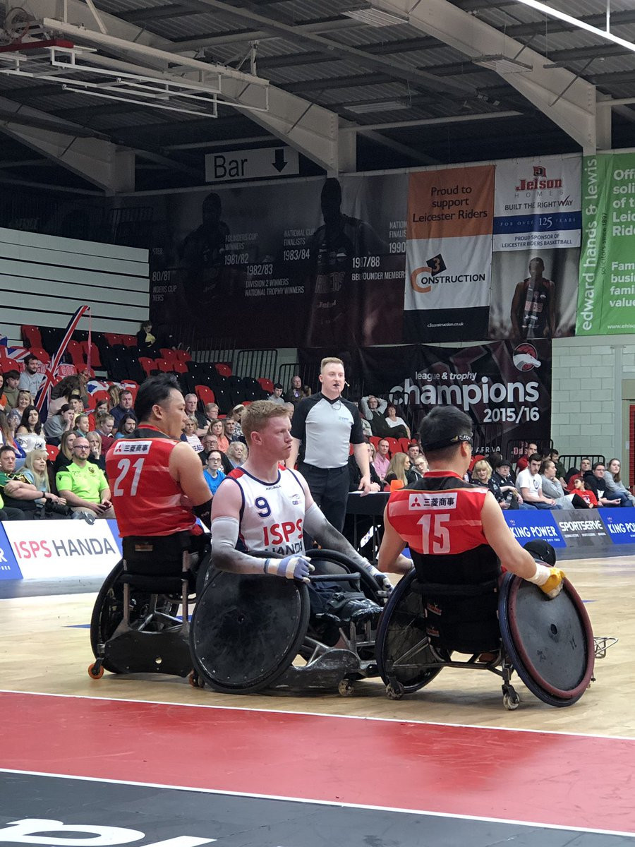 Hosts Great Britain will meet Japan in the final of the Wheelchair Rugby Quad Nations in Leicester, despite losing to the East Asian country today ©King Power Wheelchair Rugby Quad Nations/Twitter