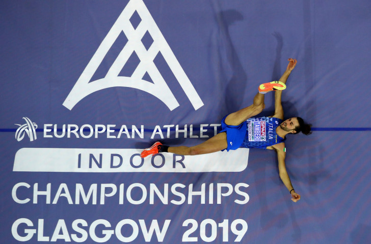 Italy's Gianmarco Tamberi earned a hugely emotional victory in the men's high jump in Glasgow ©Getty Images 