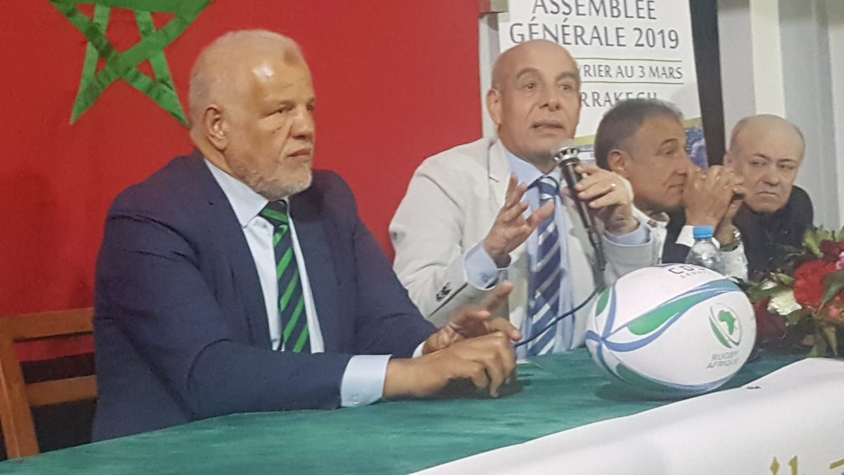 Khaled Babbou replaced Morocco's Abdelaziz Bougja, who was elected Honorary President of Rugby Africa after stepping down following 17 years in the top job ©Rugby Africa