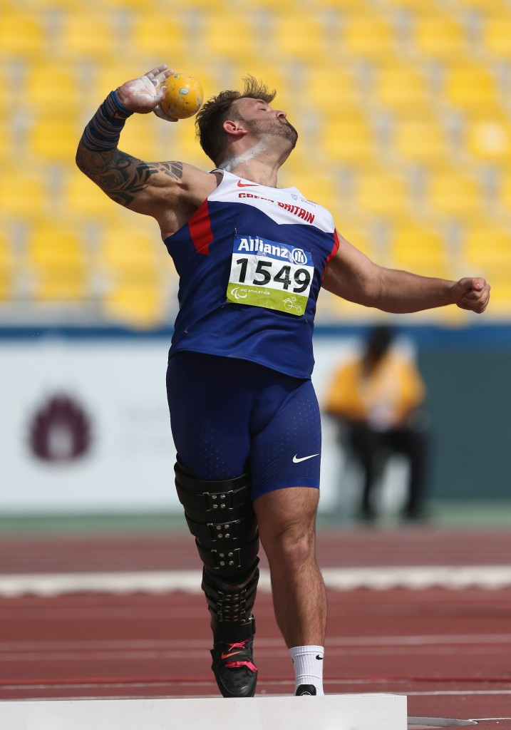 Davies defends F42 shot put title on golden opening day at IPC Athletics World Championships in Doha