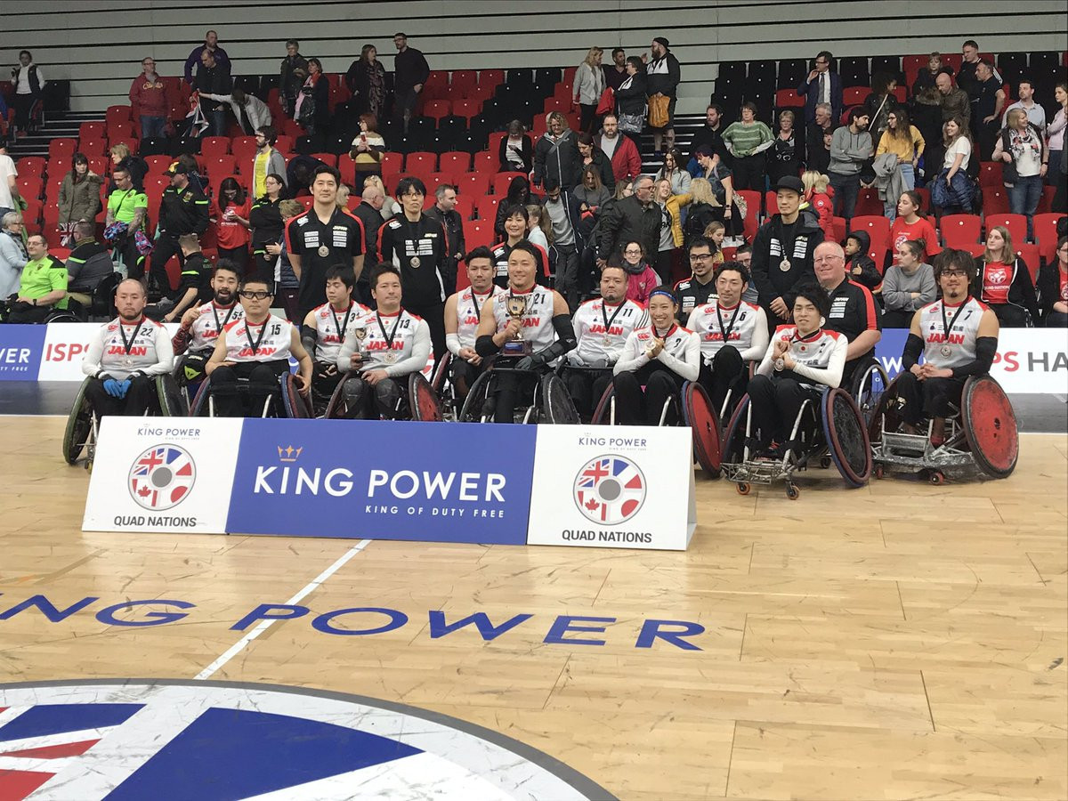 World champions Japan edged hosts Britain in today's final to win the Wheelchair Rugby Quad Nations tournament in Leicester ©David Pond/Twitter