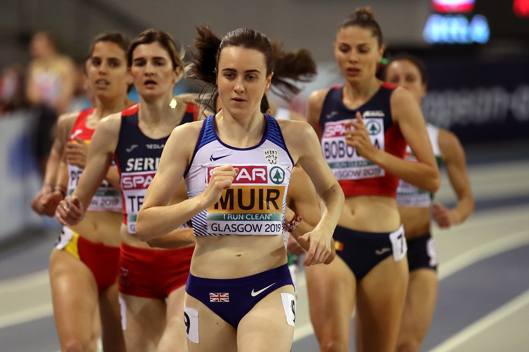 Home runner Laura Muir completed a second European Indoor double on home soil this evening over 1,500m ©Getty Images 