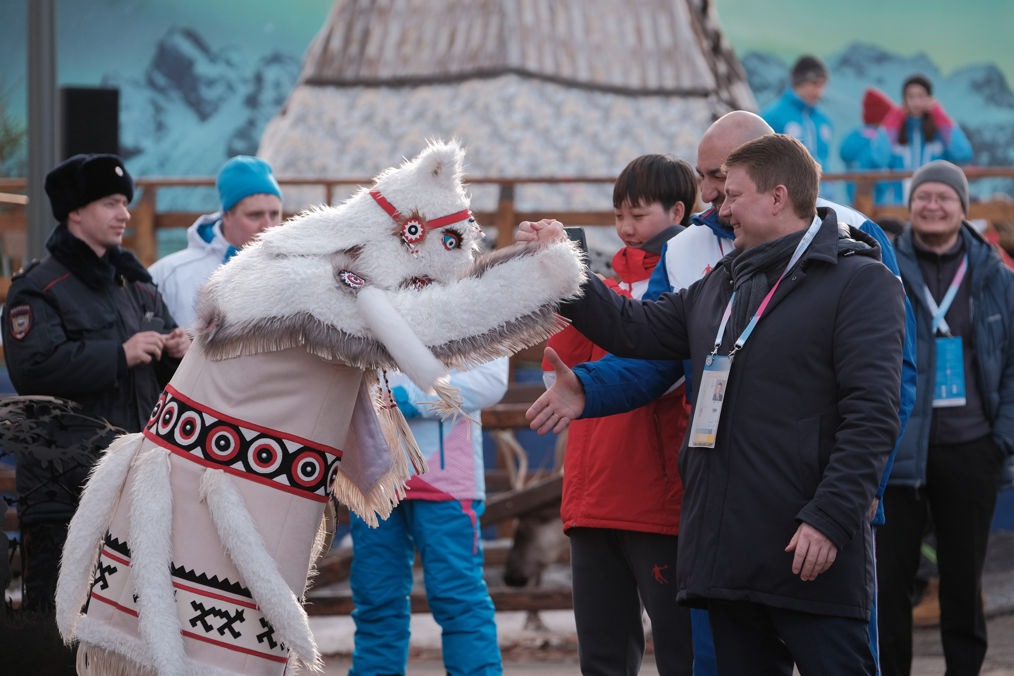 Mayor of Krasnoyarsk, Sergej Eremin, visited the Universiade Village where the athletes are located ©Krasnoyarsk 2019