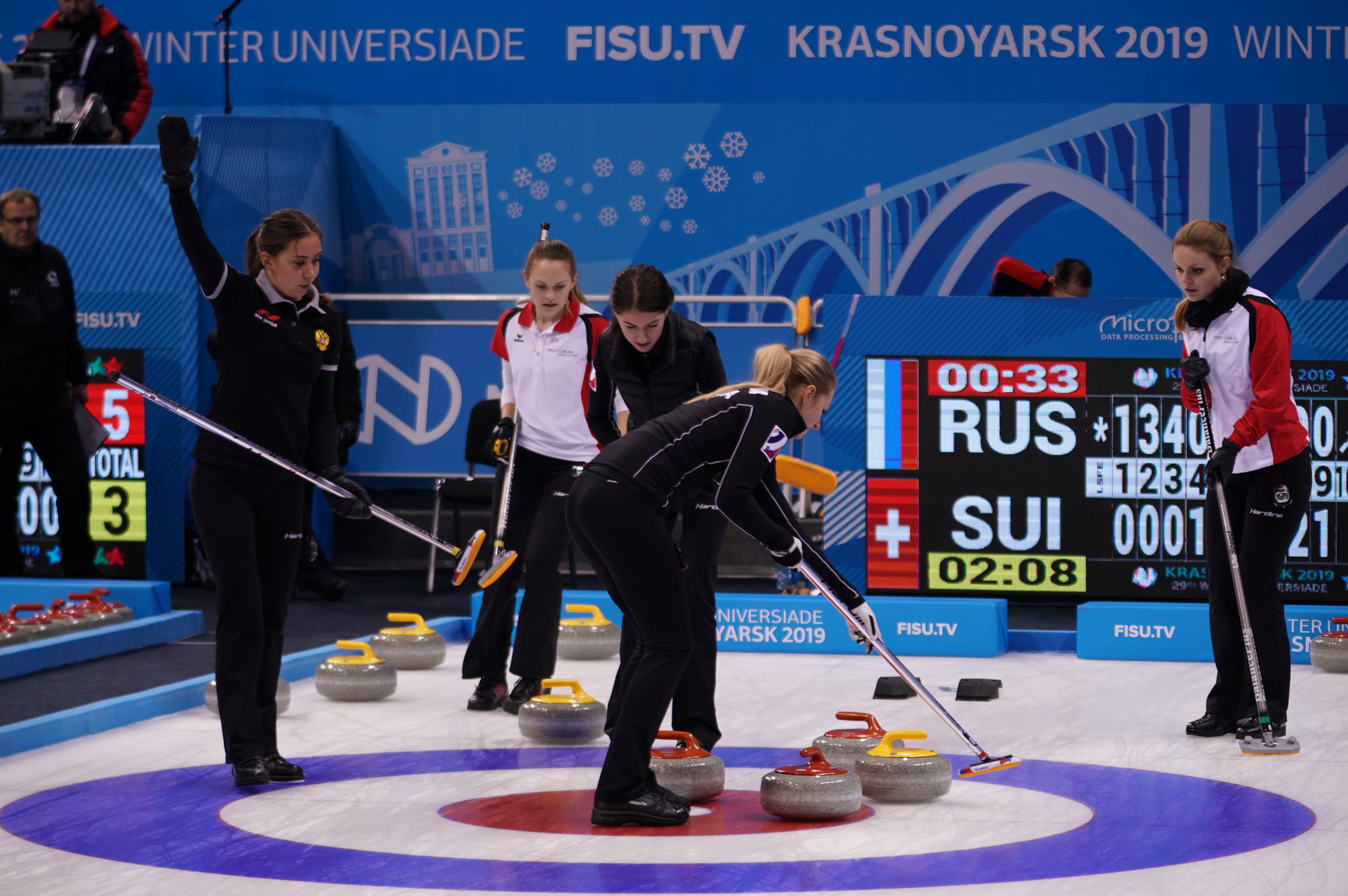 Hosts Russia overcame Switzerland 4-0 in the women's curling round-robin tournament ©Krasnoyarsk 2019