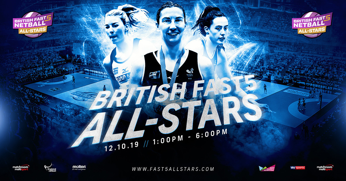 London will host this year's British Fast5 Netball All-Stars Championship at the Copper Box Arena on the Queen Elizabeth Olympic Park on October 12 ©Matchroom