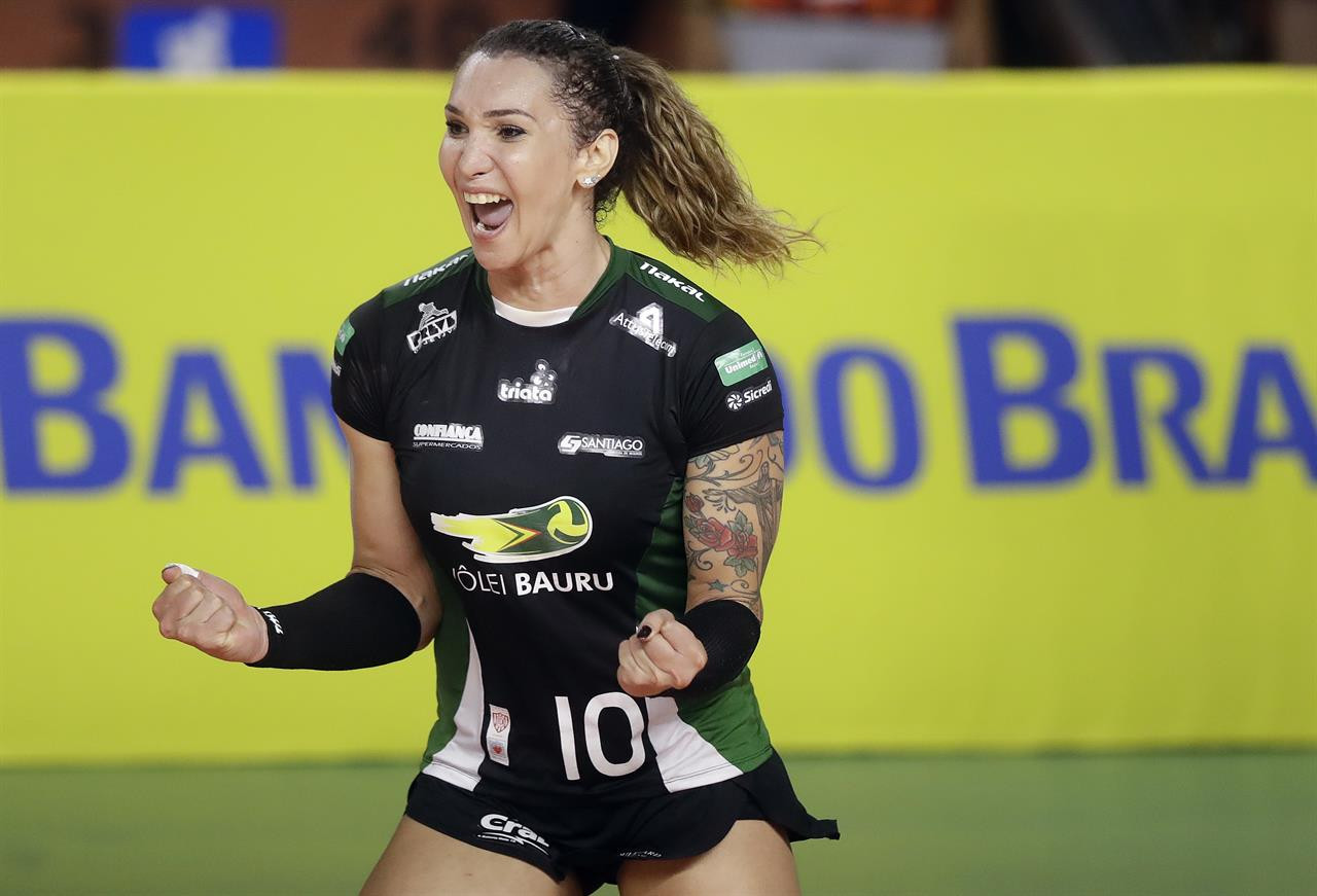 Brazilian volleyball player Tiffany Abreu is among an increasing number of transgender competitors taking part in women's sport and causing plenty of controversy ©YouTube