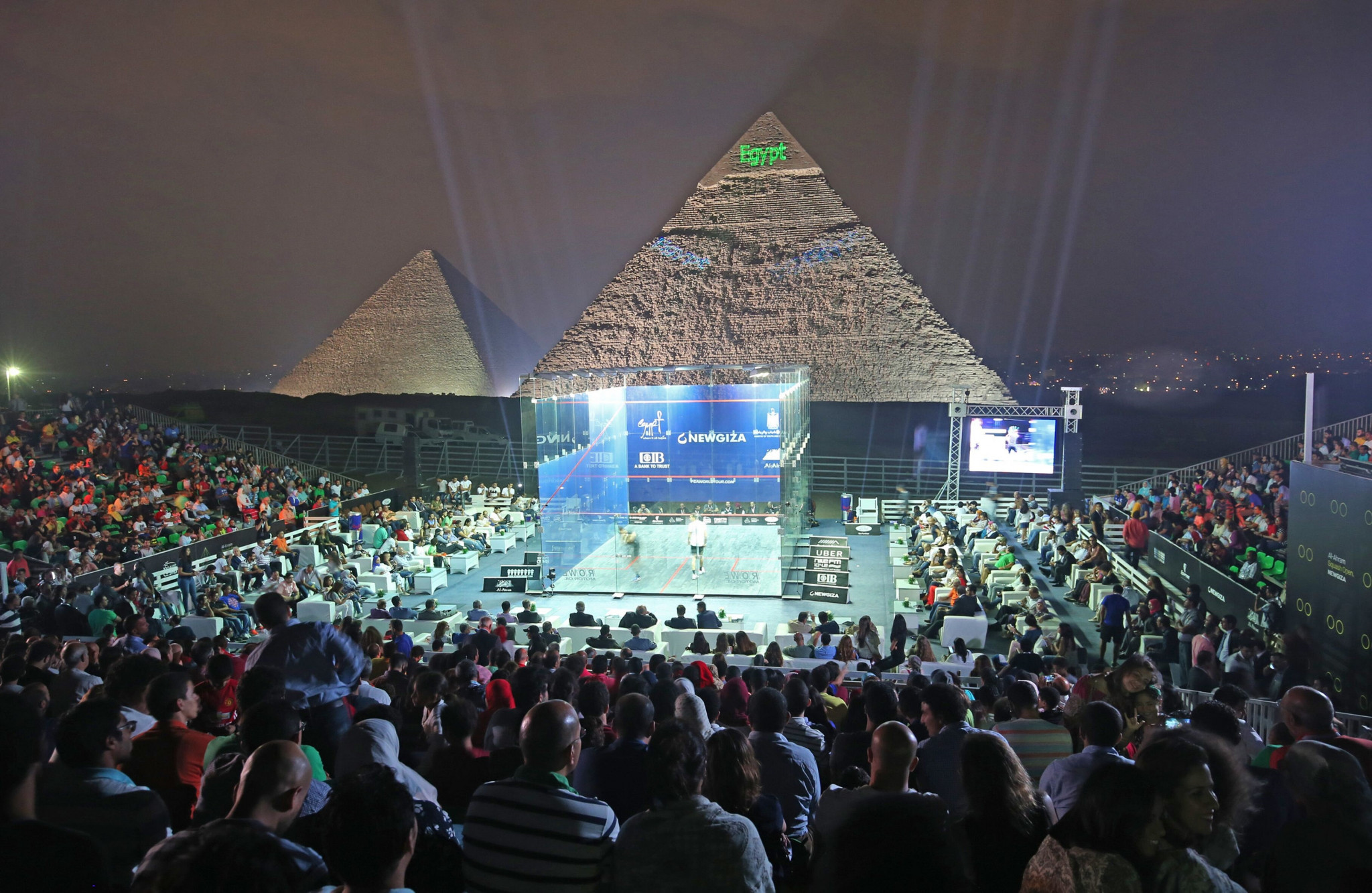 The 2019-2020 PSA Women's World Championship will take place in front of the Great Pyramid of Giza, the only ancient wonder of the world to remain largely in tact ©PSA