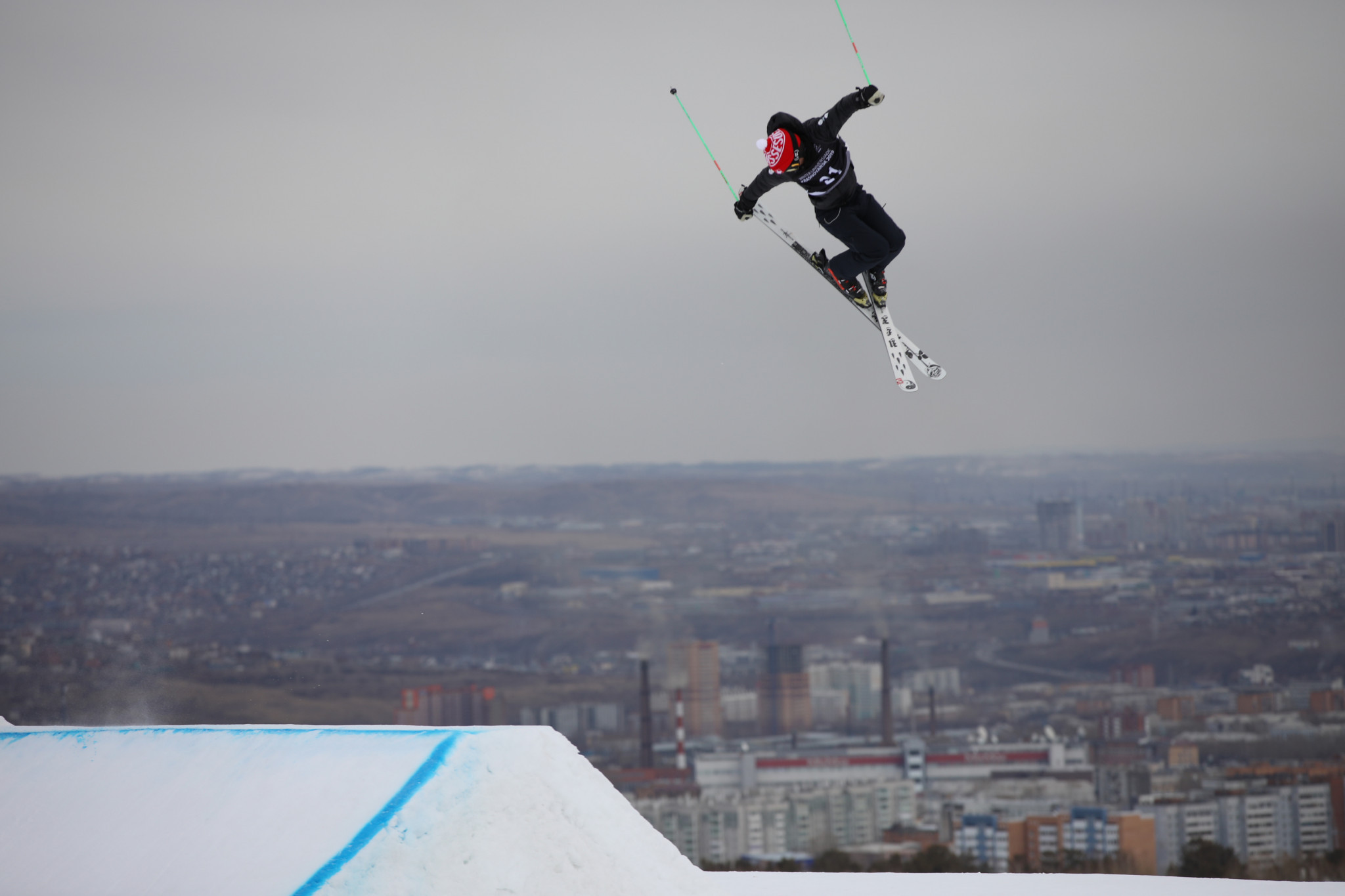 The freestyle skiing slopestyle finals were held at the Sopka Cluster ©Krasnoyarsk 2019