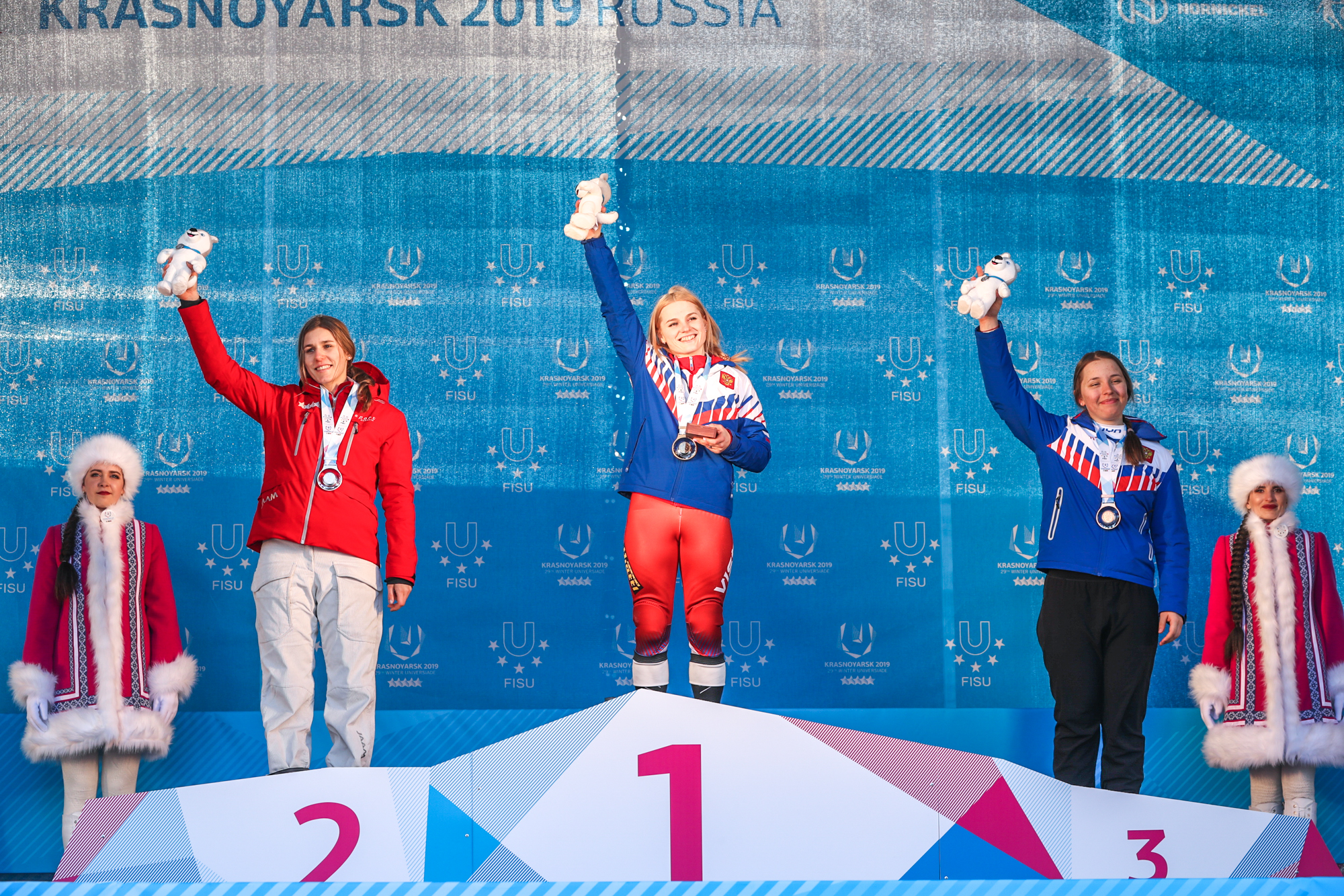 Ekaterina Tkachenko won the women's giant slalom competition ©Krasnoyarsk 2019