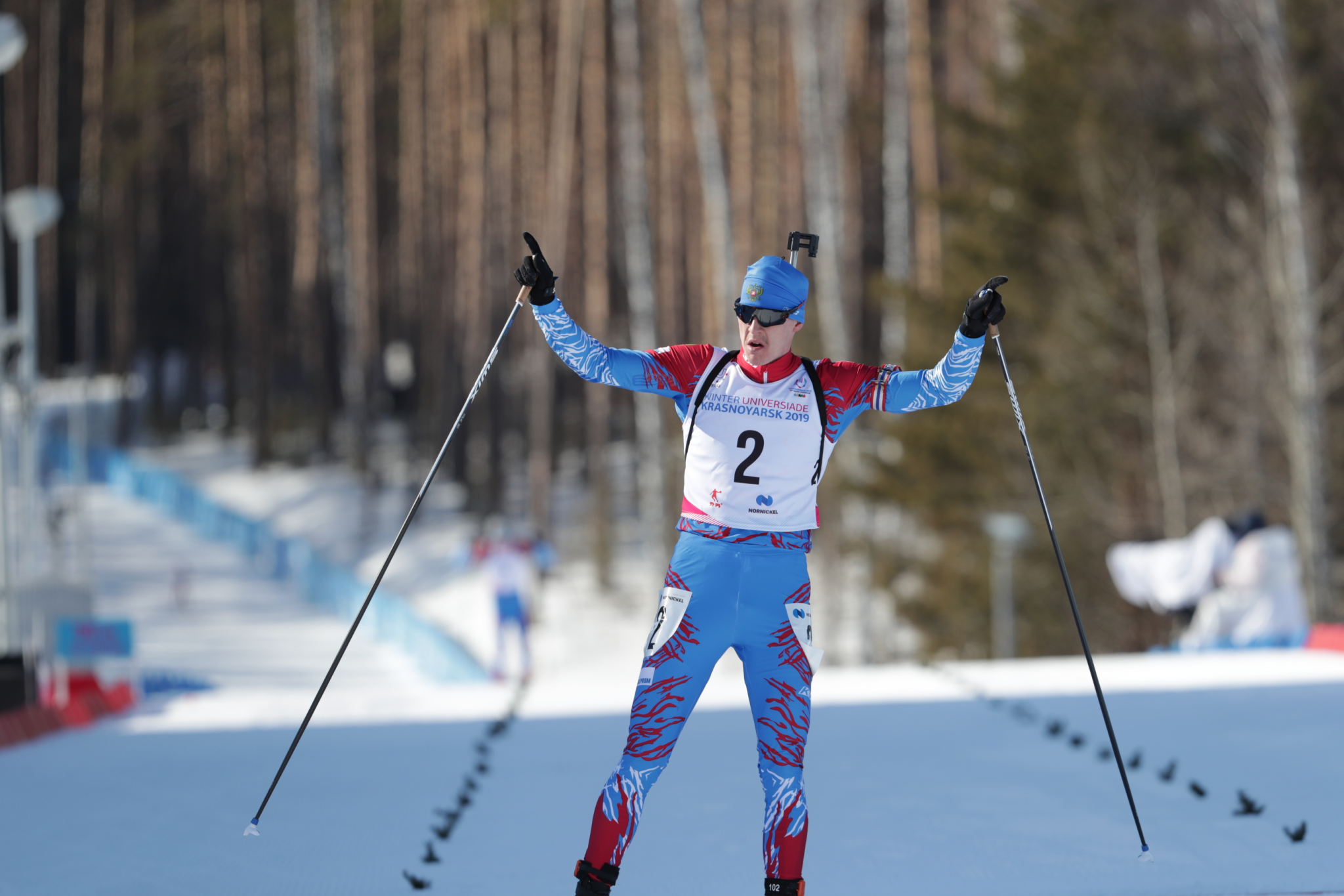 Dmitrii Ivanov led the way in the men's pursuit competition ©Krasnoyarsk 2019