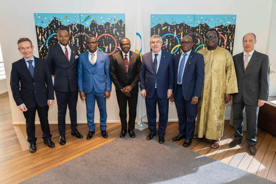 Olympic Solidarity, communications, legal and constitutional issues were among the topics discussed when a team from the Ghana Olympic Committee visited the IOC in Lausanne to meet its President Thomas Bach ©GOC
