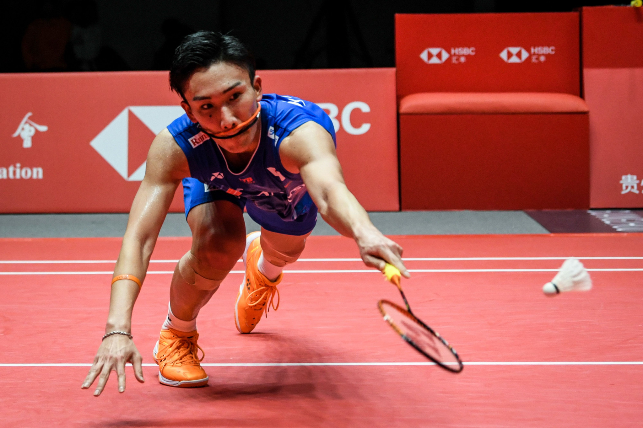 Top seed Kento Momota of Japan has moved a step closer to claiming the men’s singles title at the All England Badminton Championships in Birmingham ©Getty Images