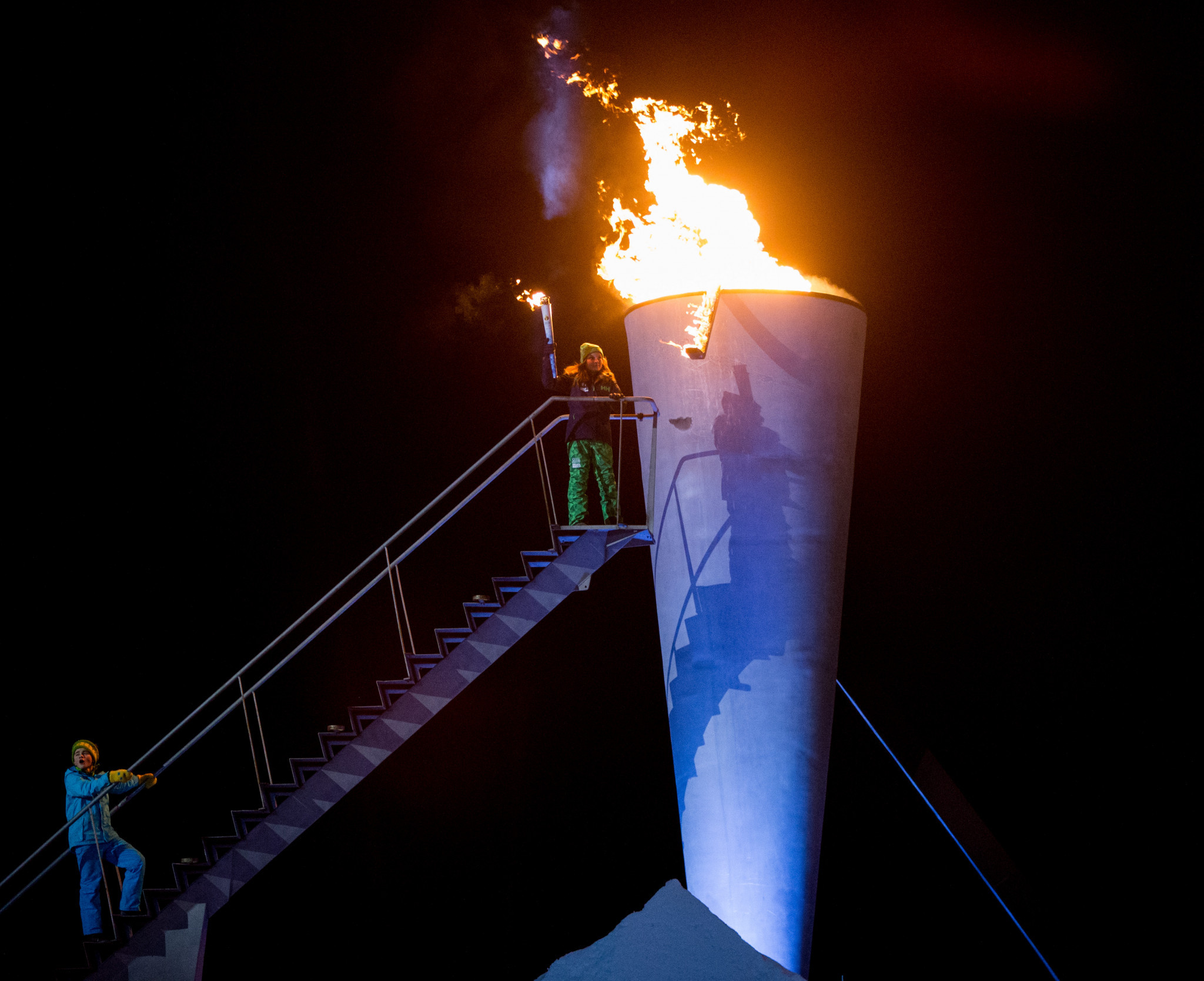 Princess Ingrid Alexander of Norway lit the Lillehammer 2016 flame ©Getty Images