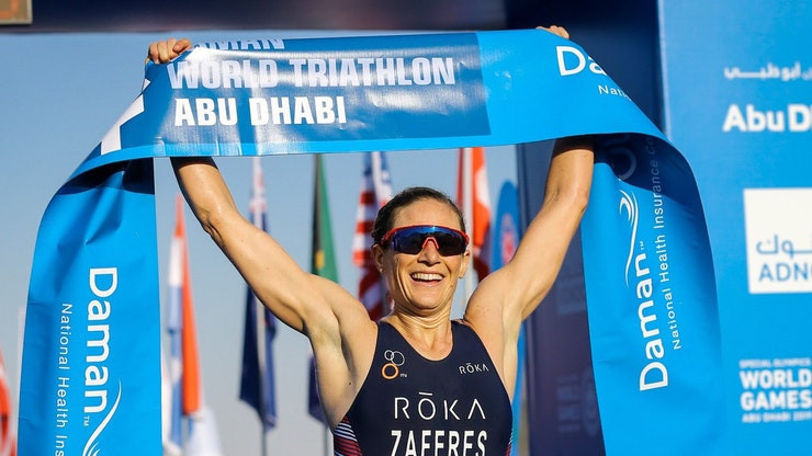 US world number two Katie Zaferes won the opening ITU World Triathlon Series event of the season in Abu Dhabi today ©ITU