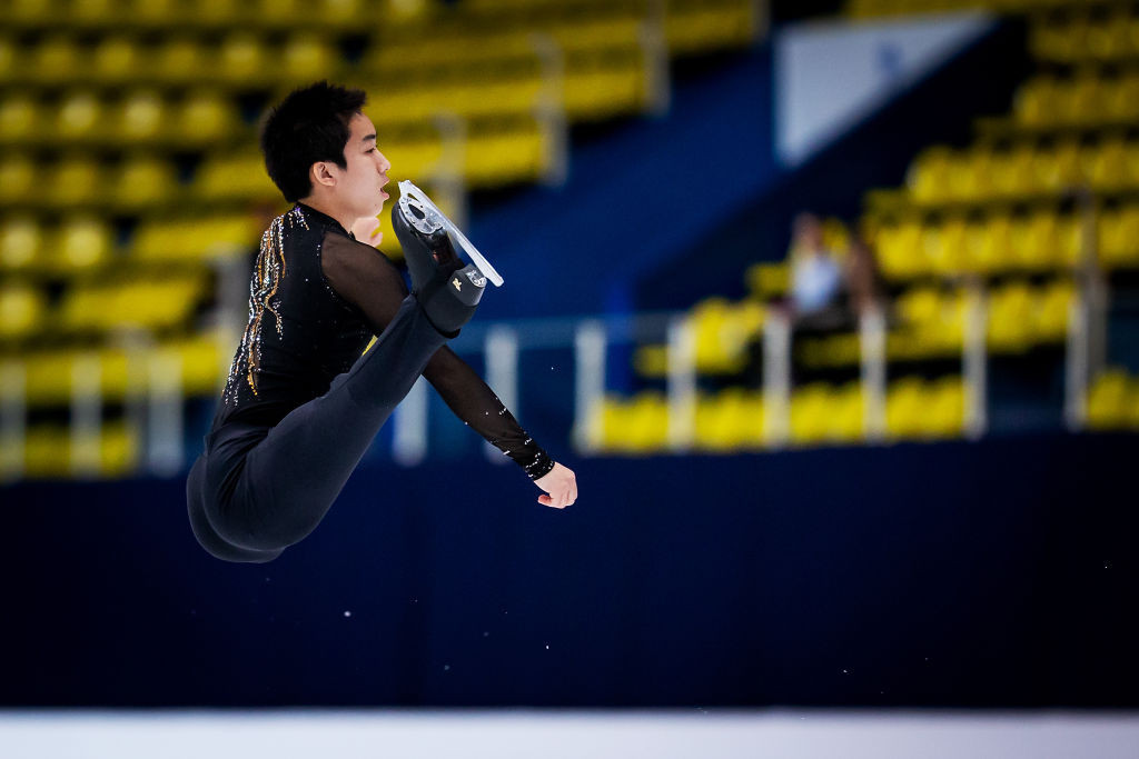 Tomoko Hiwatashi of the United States won the men's title at the Junior Figure Skating World Championships in Zagreb ©ISU
