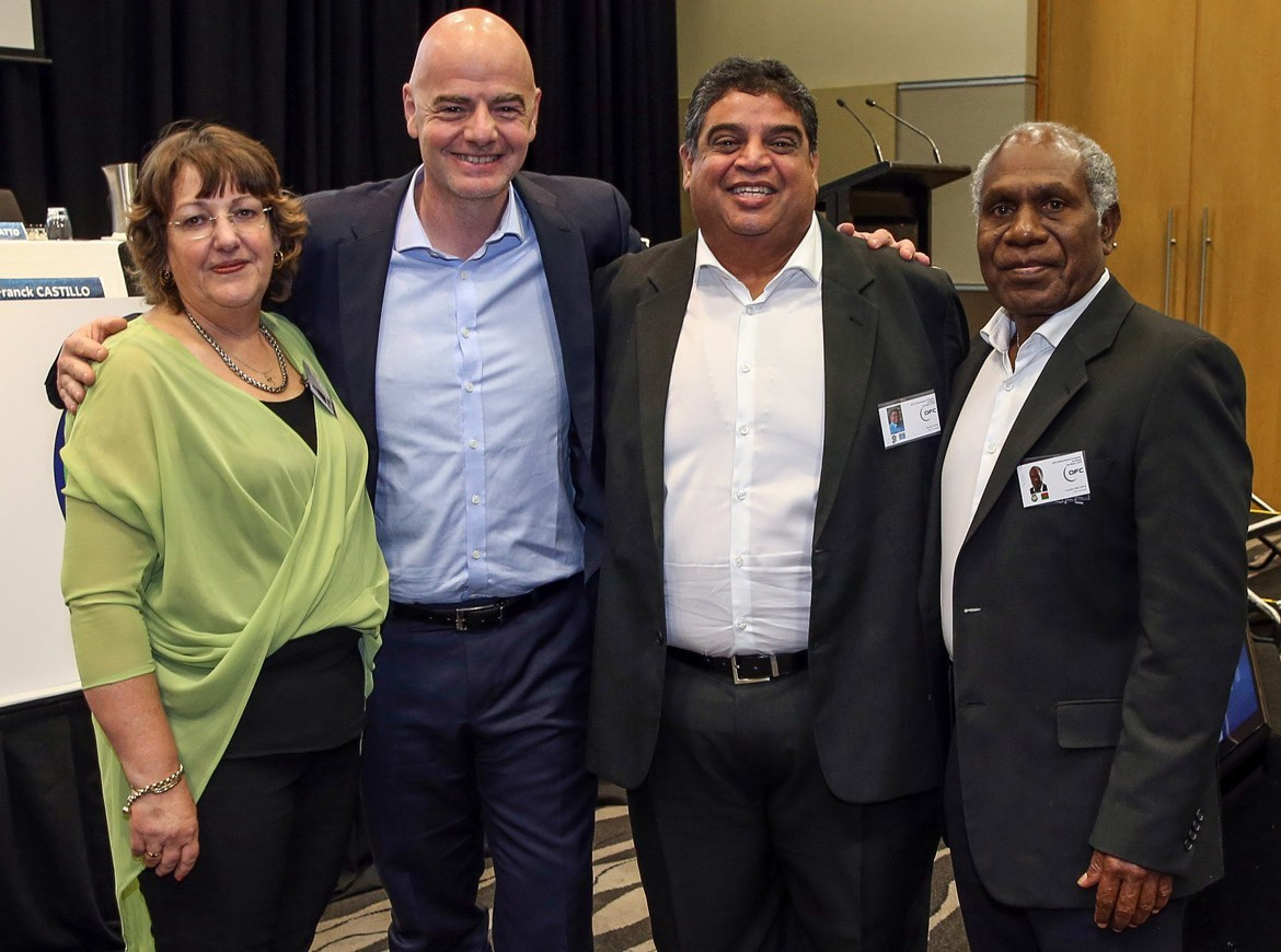FIFA President Gianni Infantino was in attendance at the Congress in Auckland ©OFC