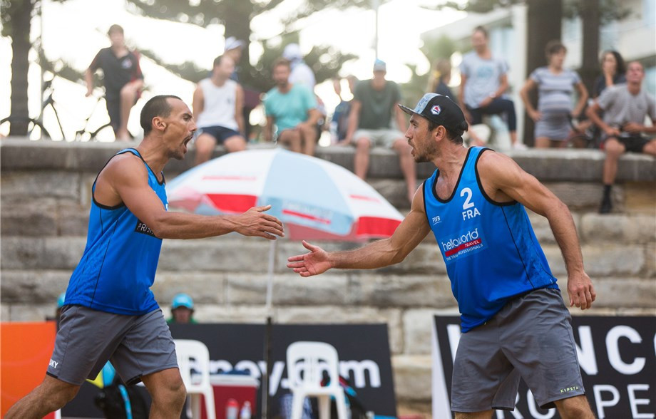 Dislocated shoulder puts French pair out of semi-final at FIVB Beach Volleyball World Tour in Sydney