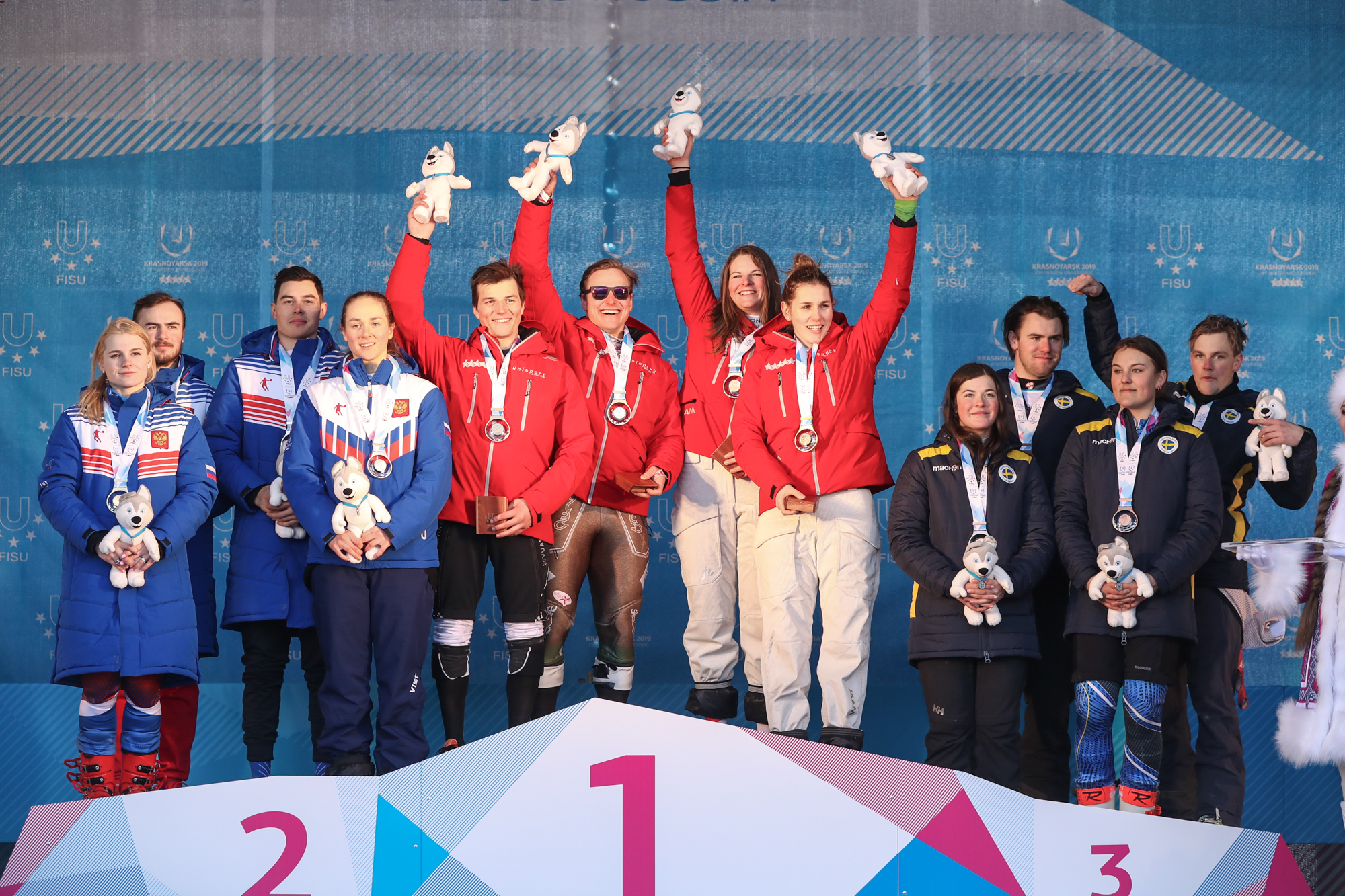 Austria celebrated gold by beating Russia in the final ©Krasnoyarsk 2019