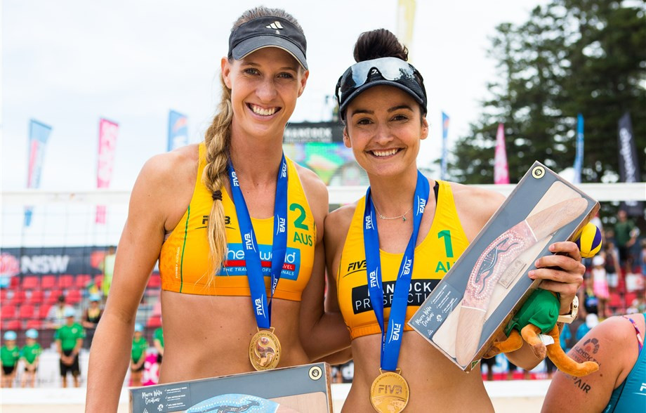 Australian qualifiers Nicole Laird and Becchara Palmer won the FIVB Beach Volleyball World Tour title in Sydney ©FIVB