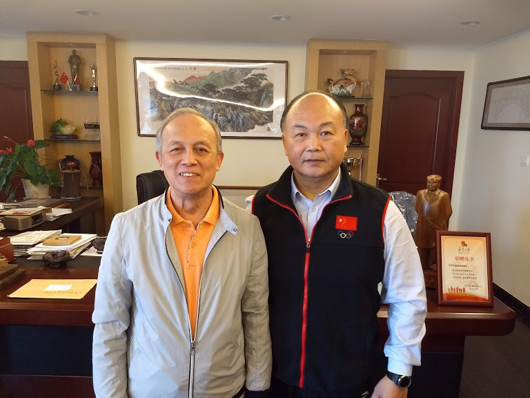 The dream team of Chen Wenbin, right, and master scientist Cao Wenyuan ©CWF