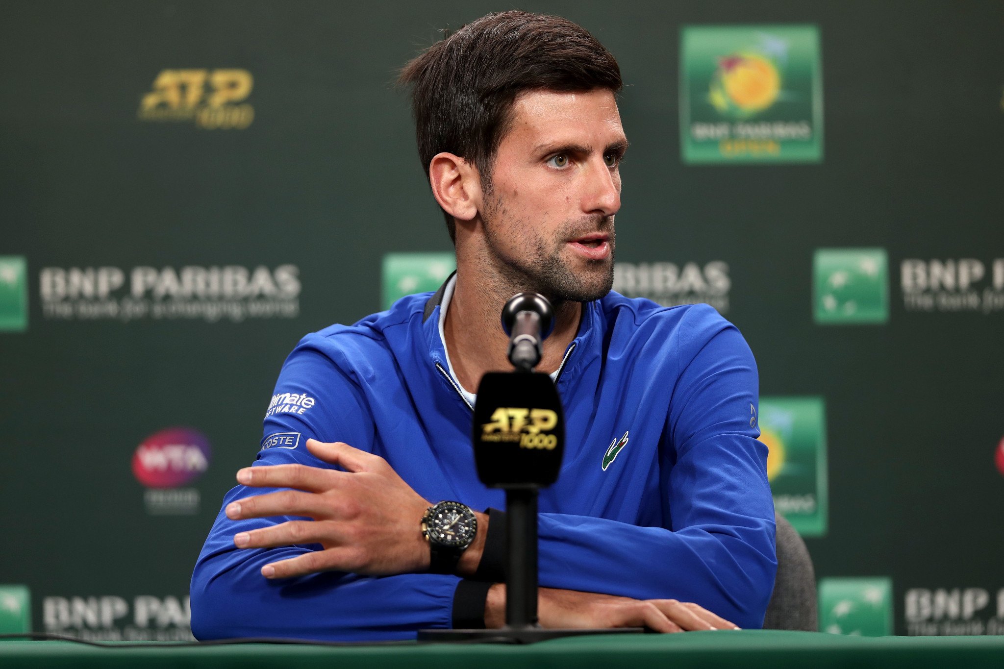 Speaking in Indian Wells Novak Djokovic refused to say whether he backed Chris Kermode's removal ©Getty Images