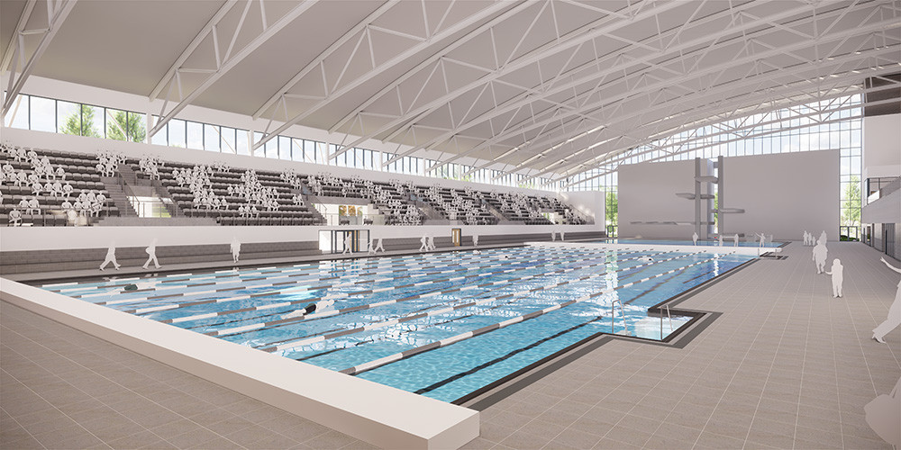 The pool will feature 1,000 permanent spectator seats ©Sandwell Council